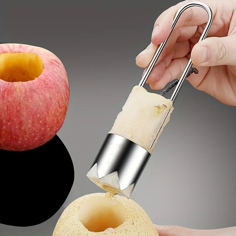 Marre d’Évider vos Fruits à la Main ? Extracteur de Noyau en Inox Rapide pour Pommes et Poivrons