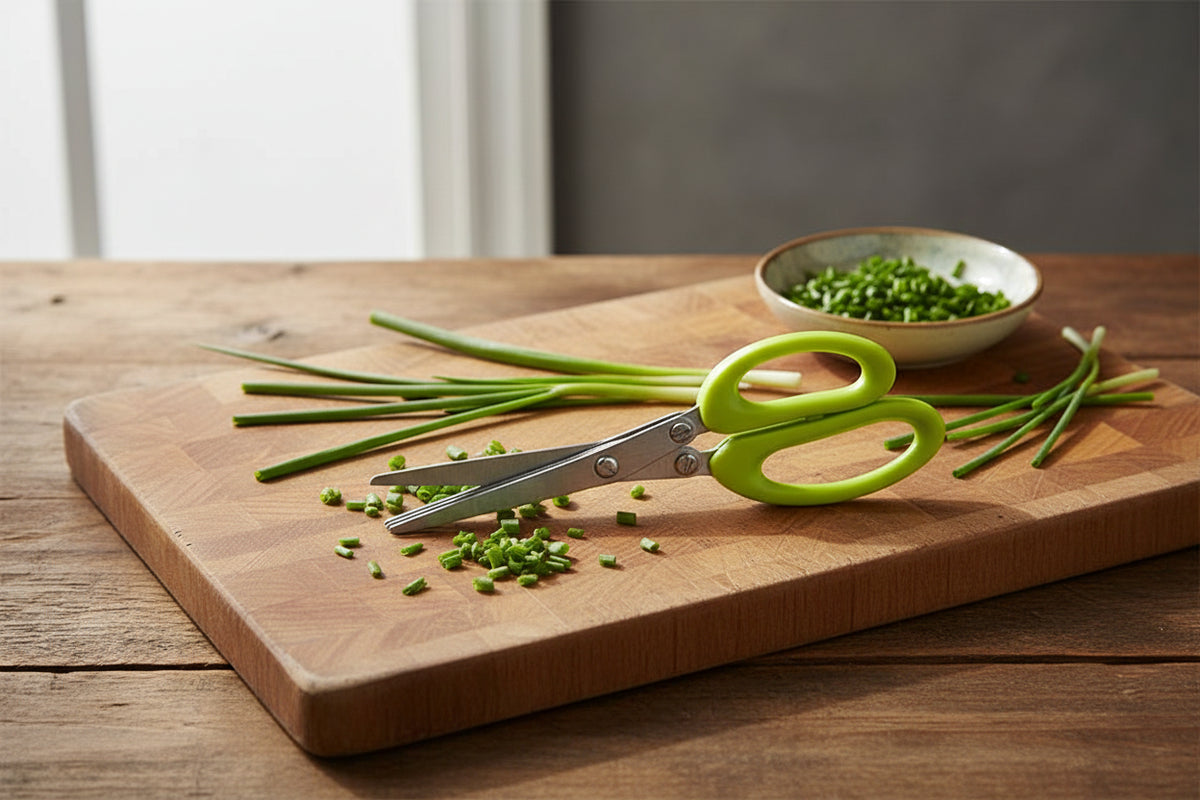 Nouveaux ciseaux de cuisine en acier inoxydable à 5 lames , adaptés à couper et ciselé tous d'herbes et piments